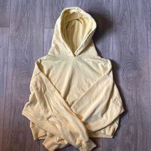 Zara yellow cropped hoodie